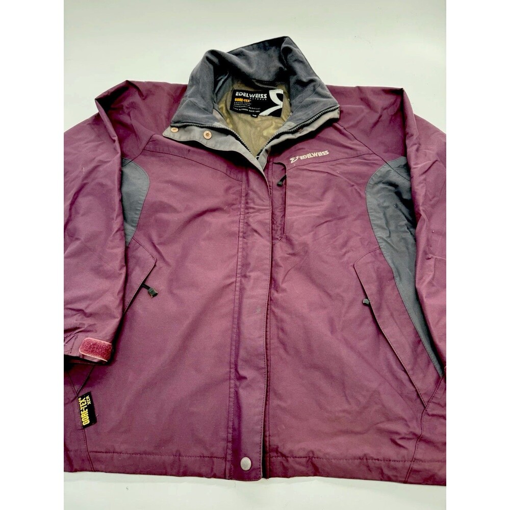 Vintage Edelweiss Gore-Tex Ski Jacket Women's Size Small Plum & Gray 80's 90's
